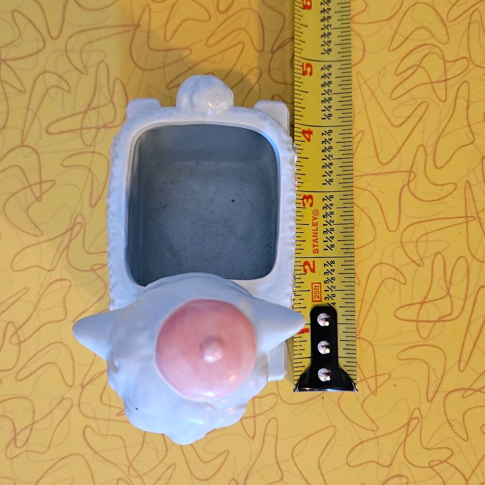 Vintage Ceramic Rocking Lamb Planter/Container - Picture 5 of 6